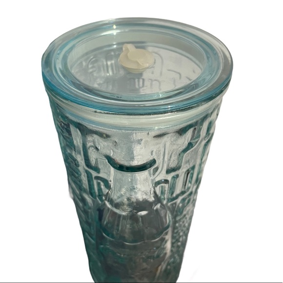 Coca Cola Glass Tumbler with lid, 17 oz., vintage - Picture 3 of 8